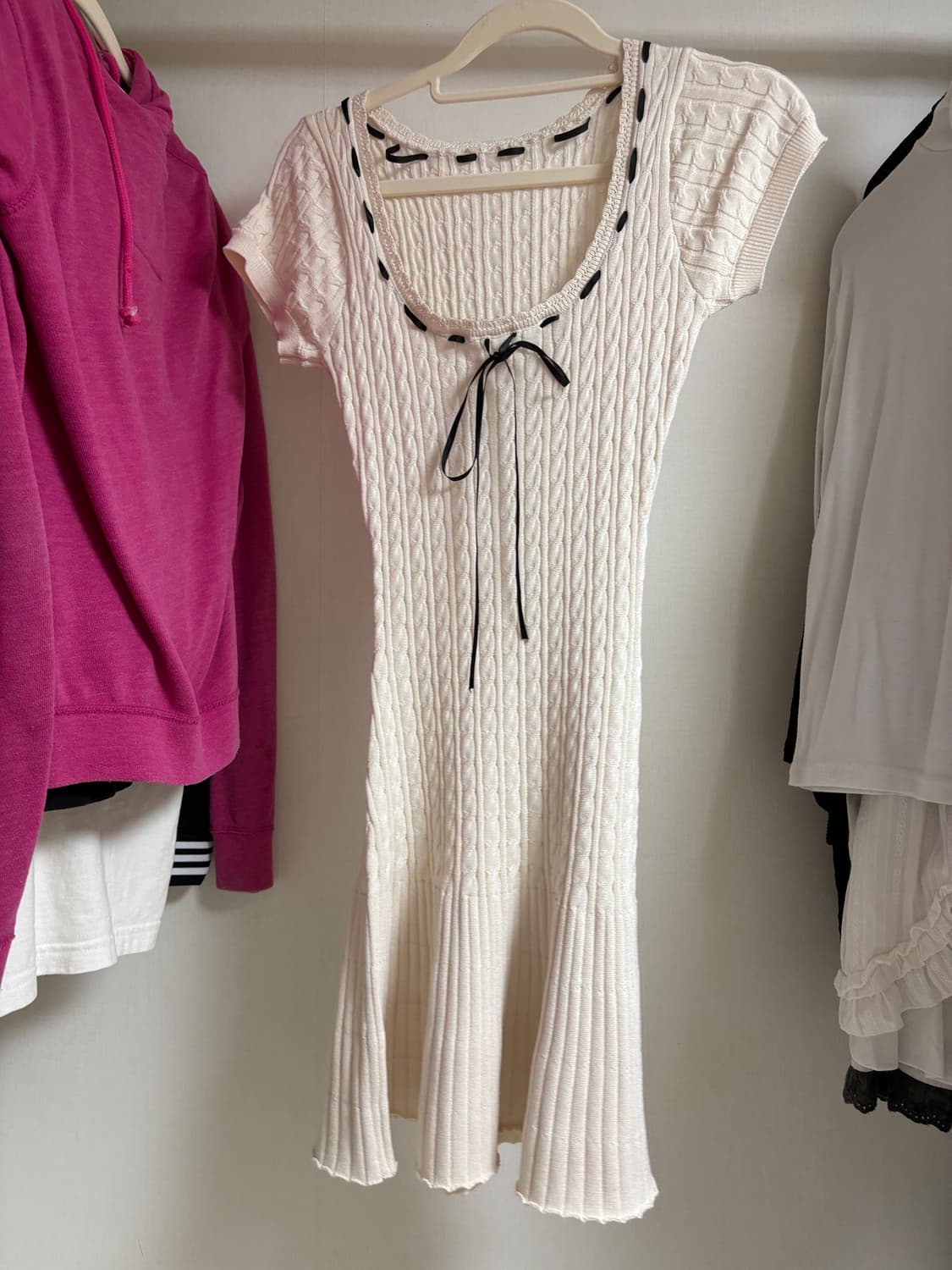 빈티지 니트 리본 원피스  상품이미지1