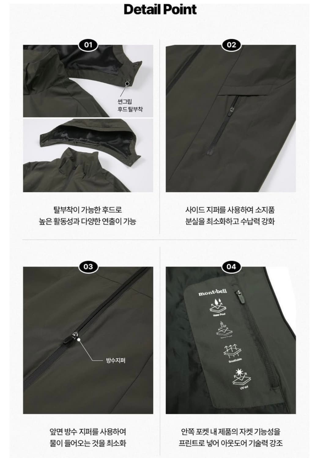 몽벨 테크페이스 윈드 자켓 (새상품) 상품이미지5