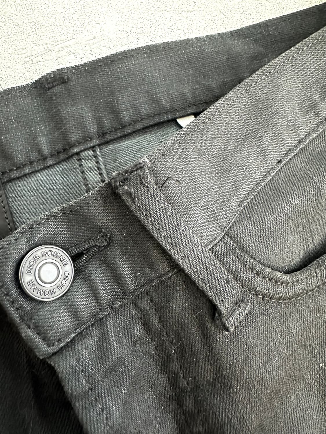 디올 옴므 07fw 블랙 왁스코팅진 상품이미지5