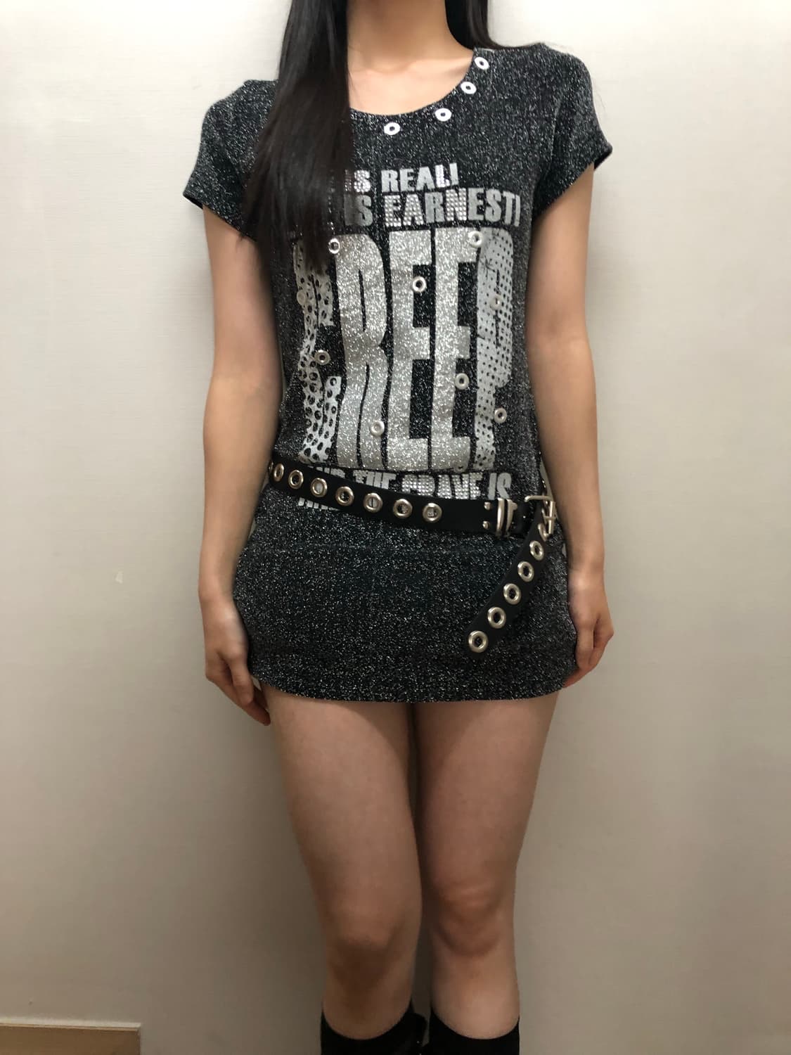 빈티지 그레이 펑크 티셔츠 상품이미지7