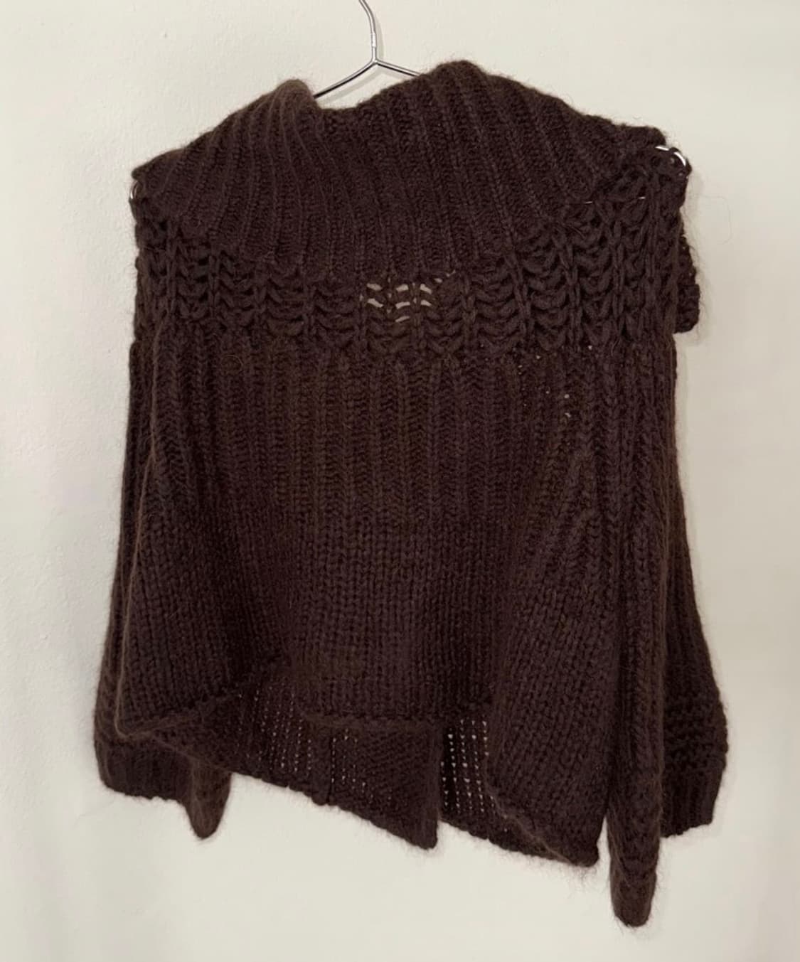 7부 소매 빈티지 브라운 니트 가디건 상품이미지4