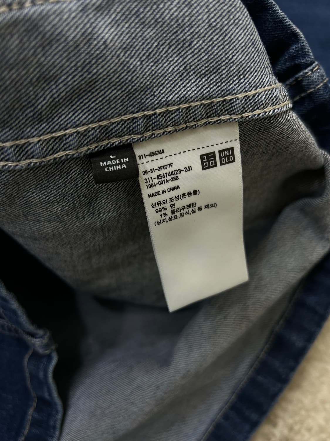 [L]유니클로 유틸리티 초어 자켓/진청 상품이미지4