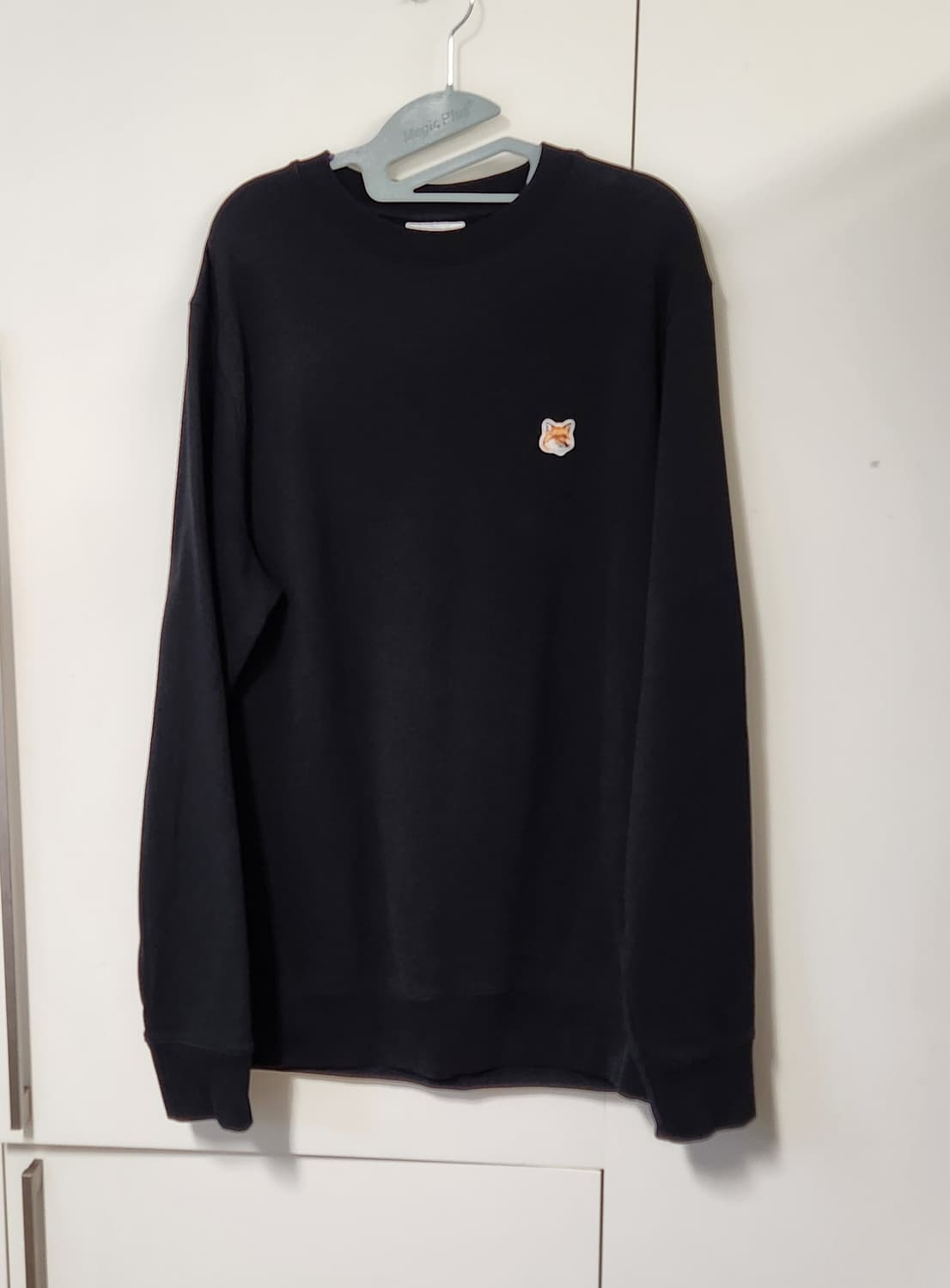 메종키츠네 폭스 패치 블랙 맨투맨 XL 상품이미지1