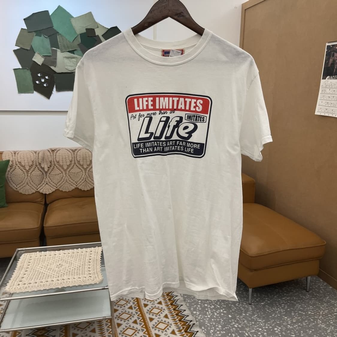 빈티지 스트릿 펑크 힙합 빅 레터링 반팔티 M C10544 상품이미지3