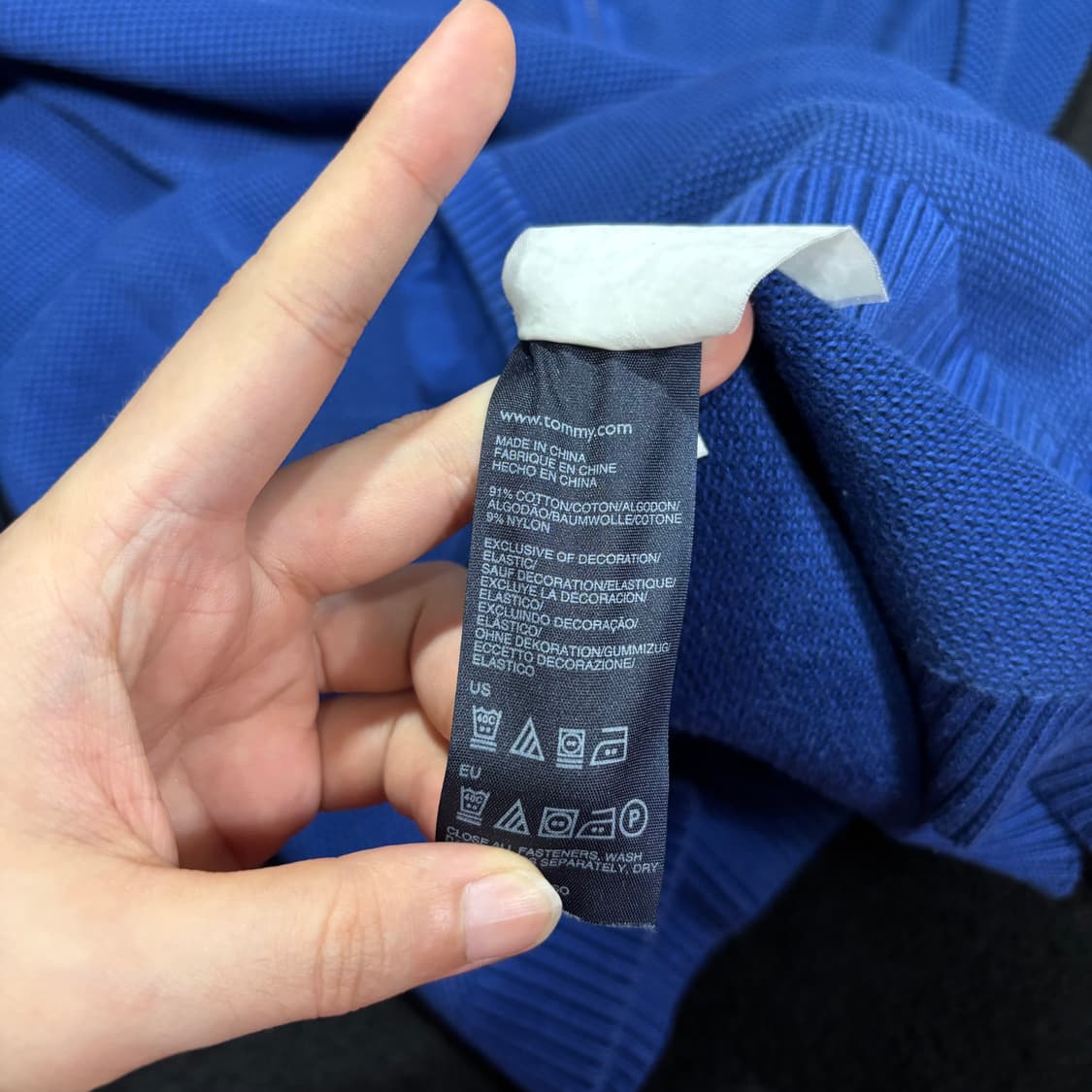 XL 타미힐피거 다크블루 투웨이 니트집업 상품이미지5