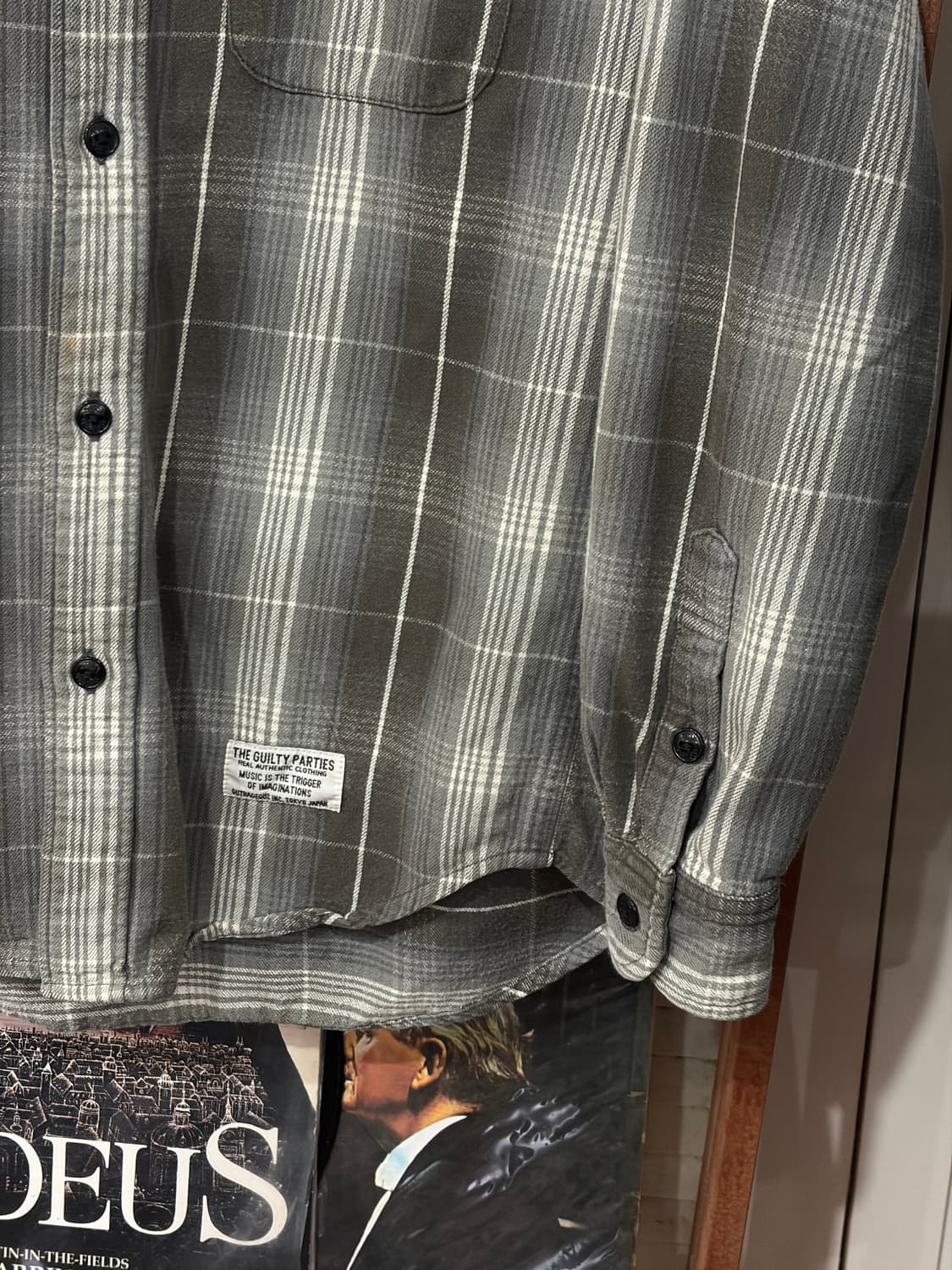 Wacko maria 와코마리아 자수 체크 셔츠 S 상품이미지3