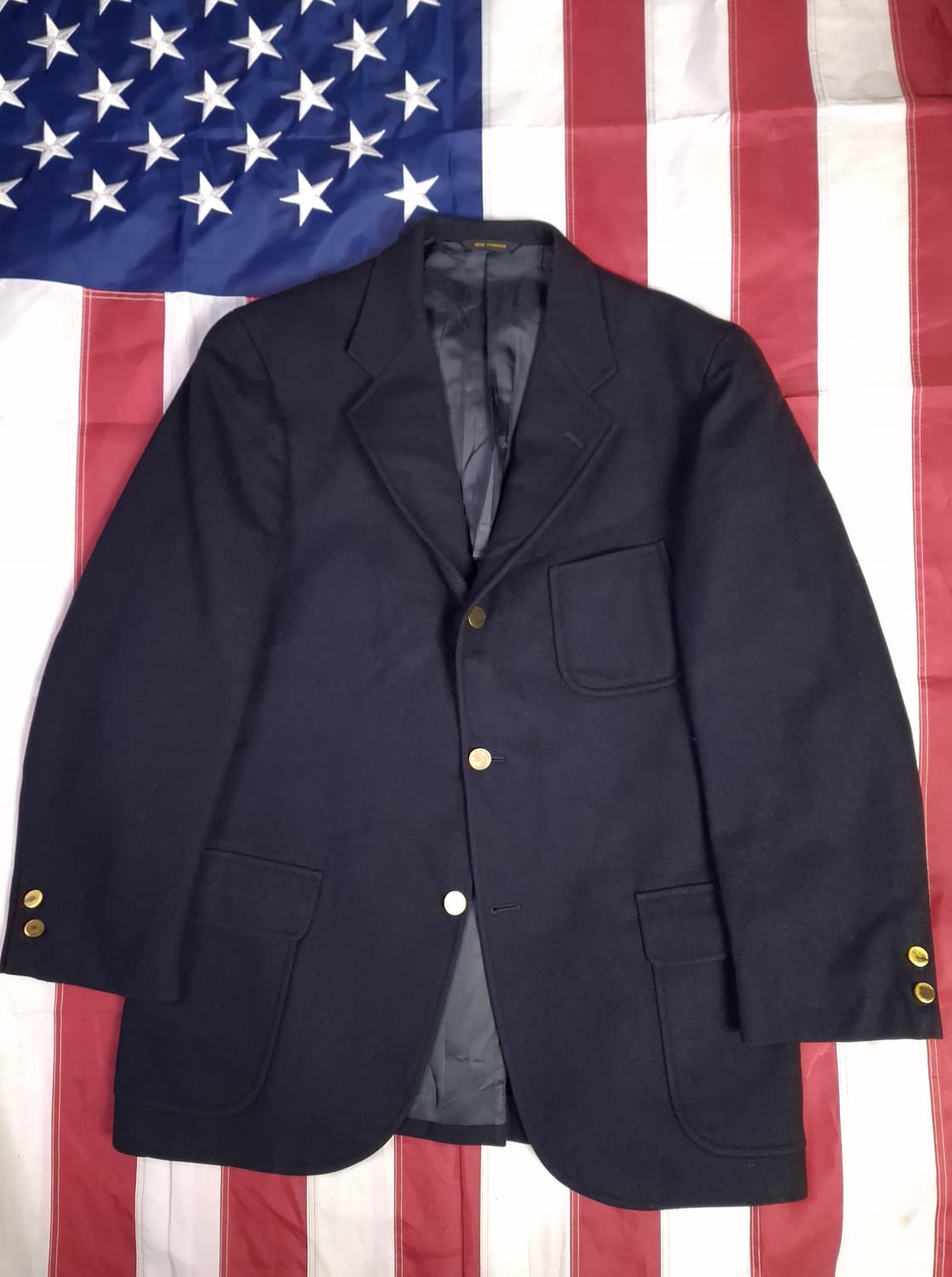 오리지날 일본판 뉴요커 울 금장 블레이져 상품이미지1