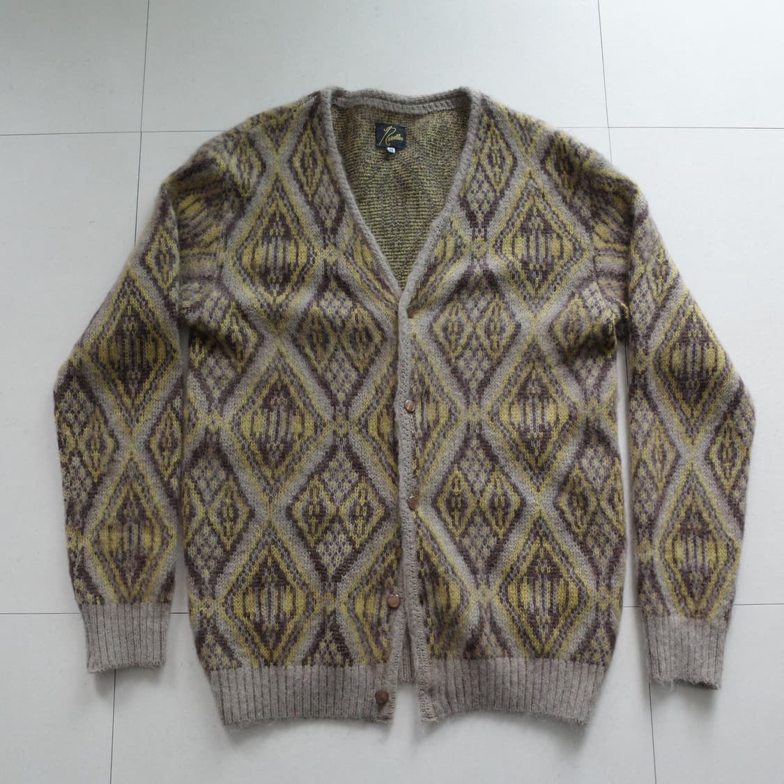 니들스 모헤어 가디건 다이아몬드 베이지 M 상품이미지1