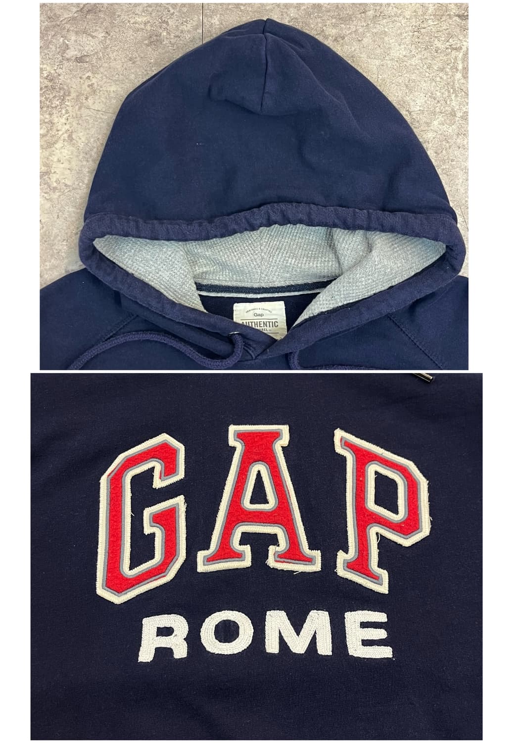 갭 레터링 후드티 네이비 L #csz3358 상품이미지6