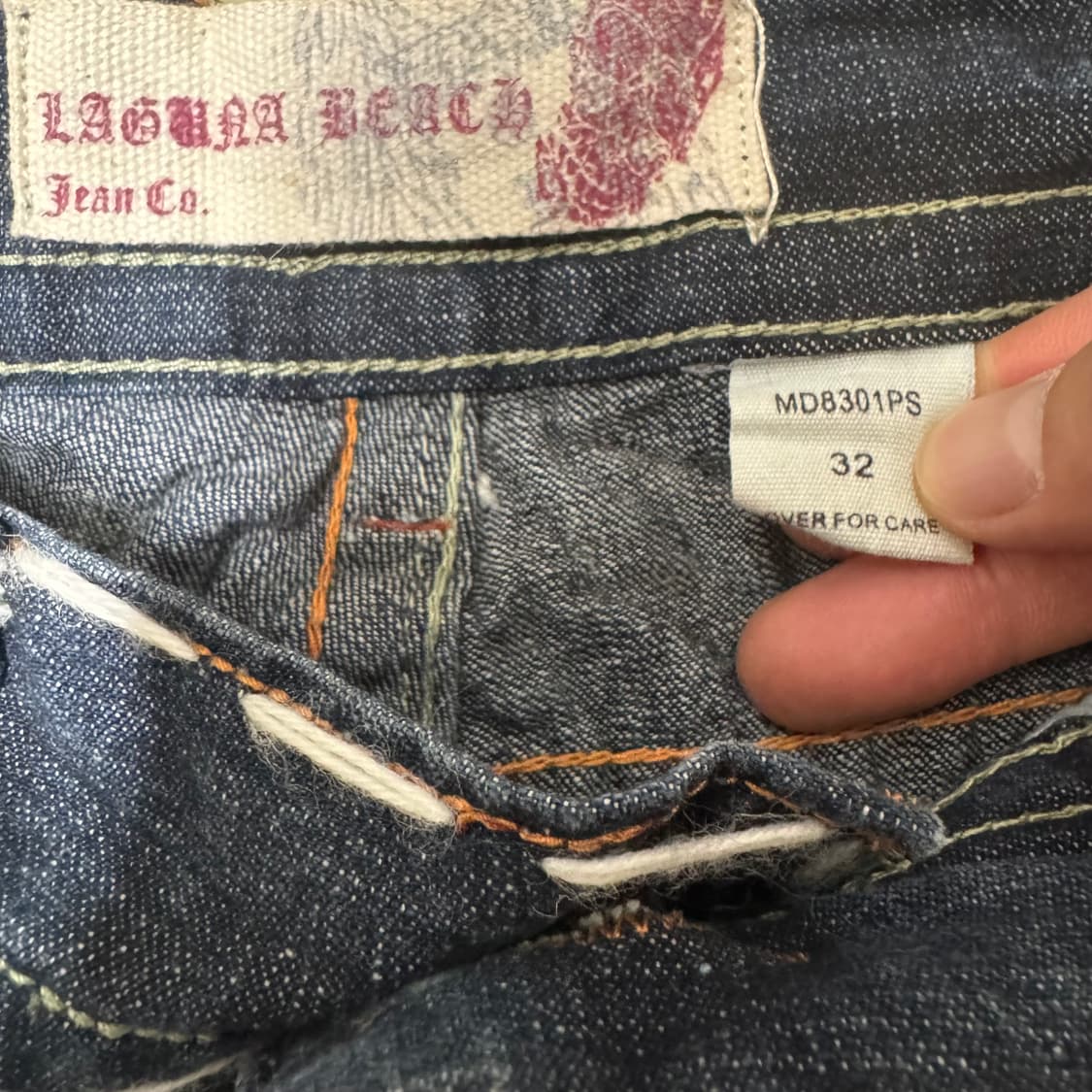 라구나비치 스컬 고딕 스티치 데님팬츠 상품이미지9