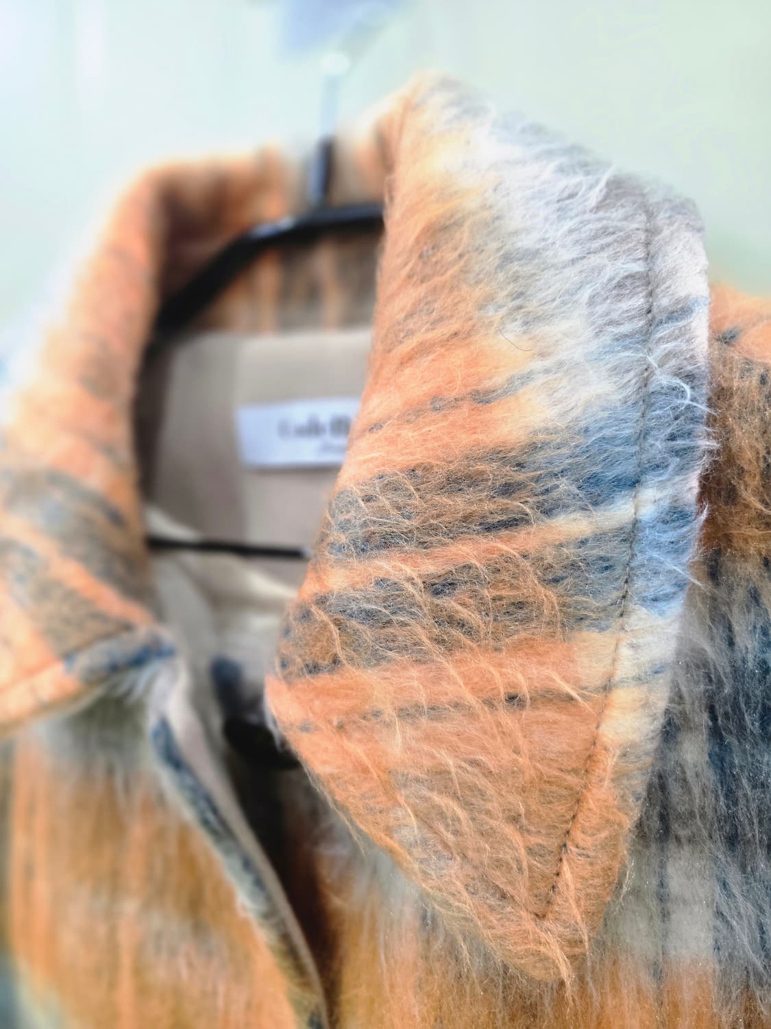 CodeBy 오렌지 체크 모직 자켓 상품이미지2