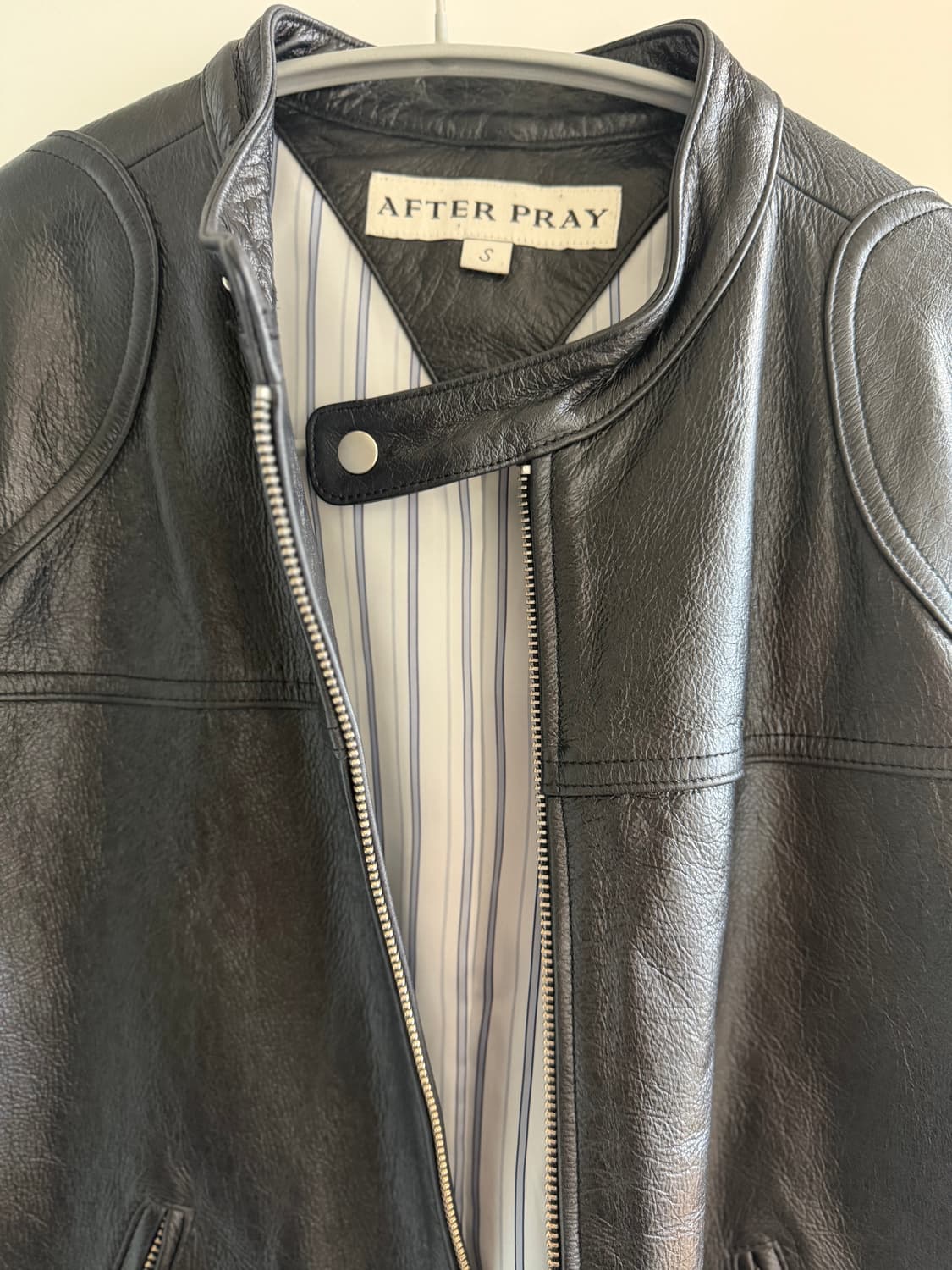 애프터프레이 메버릭스 모터사이클 레더 재킷 블랙 s 상품이미지4
