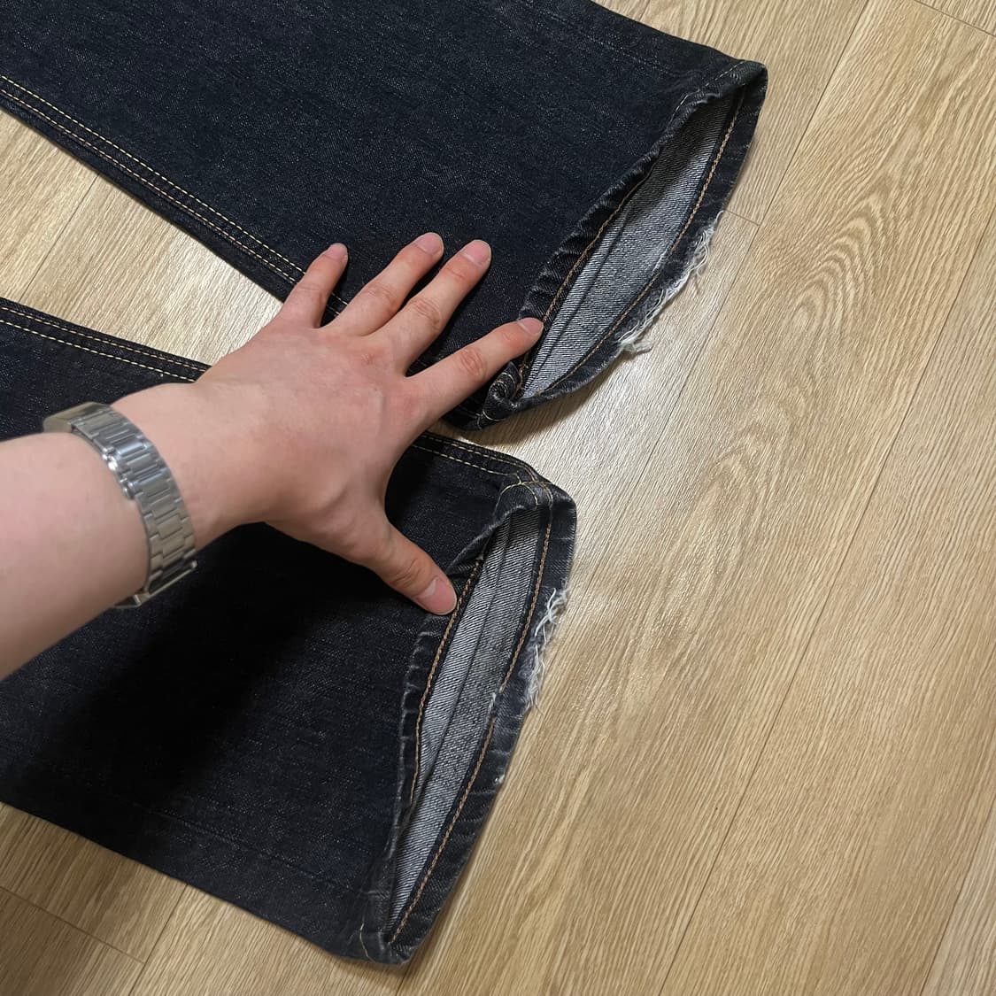 32) 에드윈 512 플레어핏 부츠컷 재팬 데님 흑청 상품이미지4