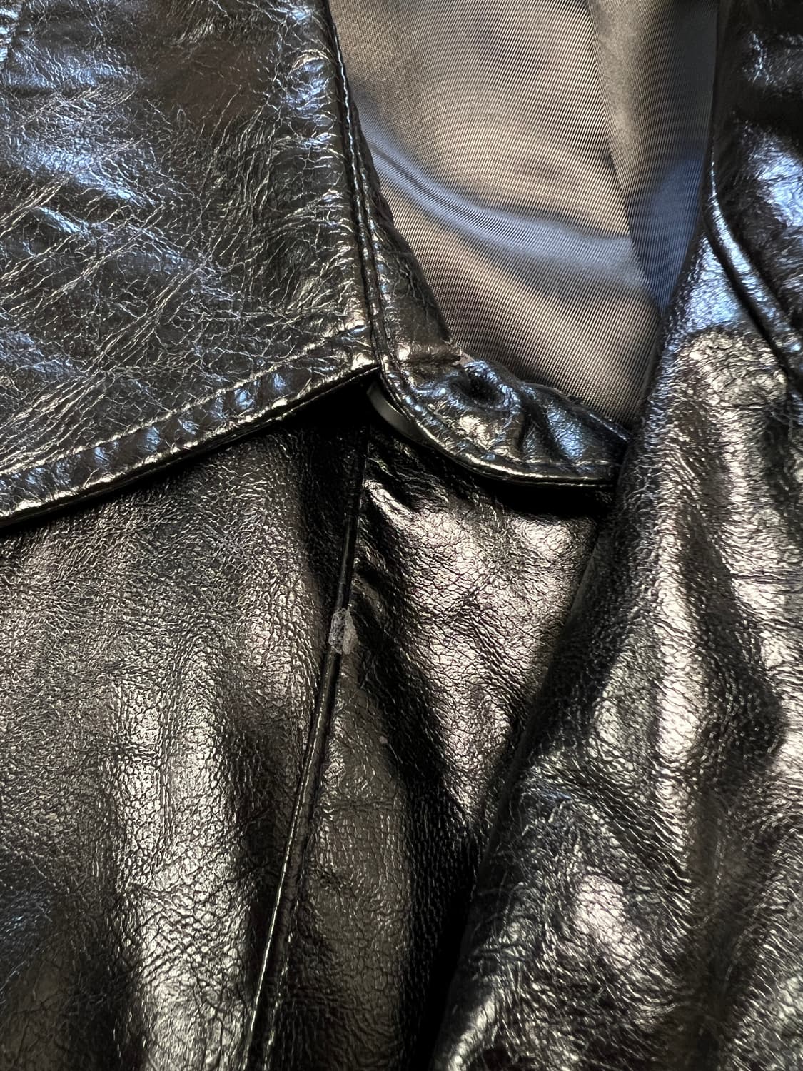 [XL] 비바스튜디오 비건레더 싱글 하프자켓 상품이미지5