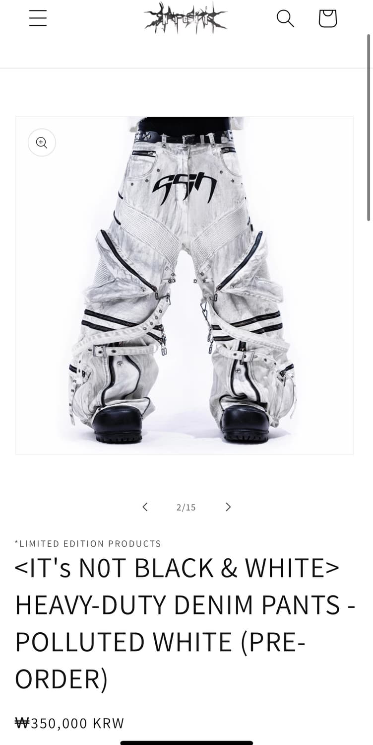 SatSunNight 바지 판매 (34) (새상품) 상품이미지1