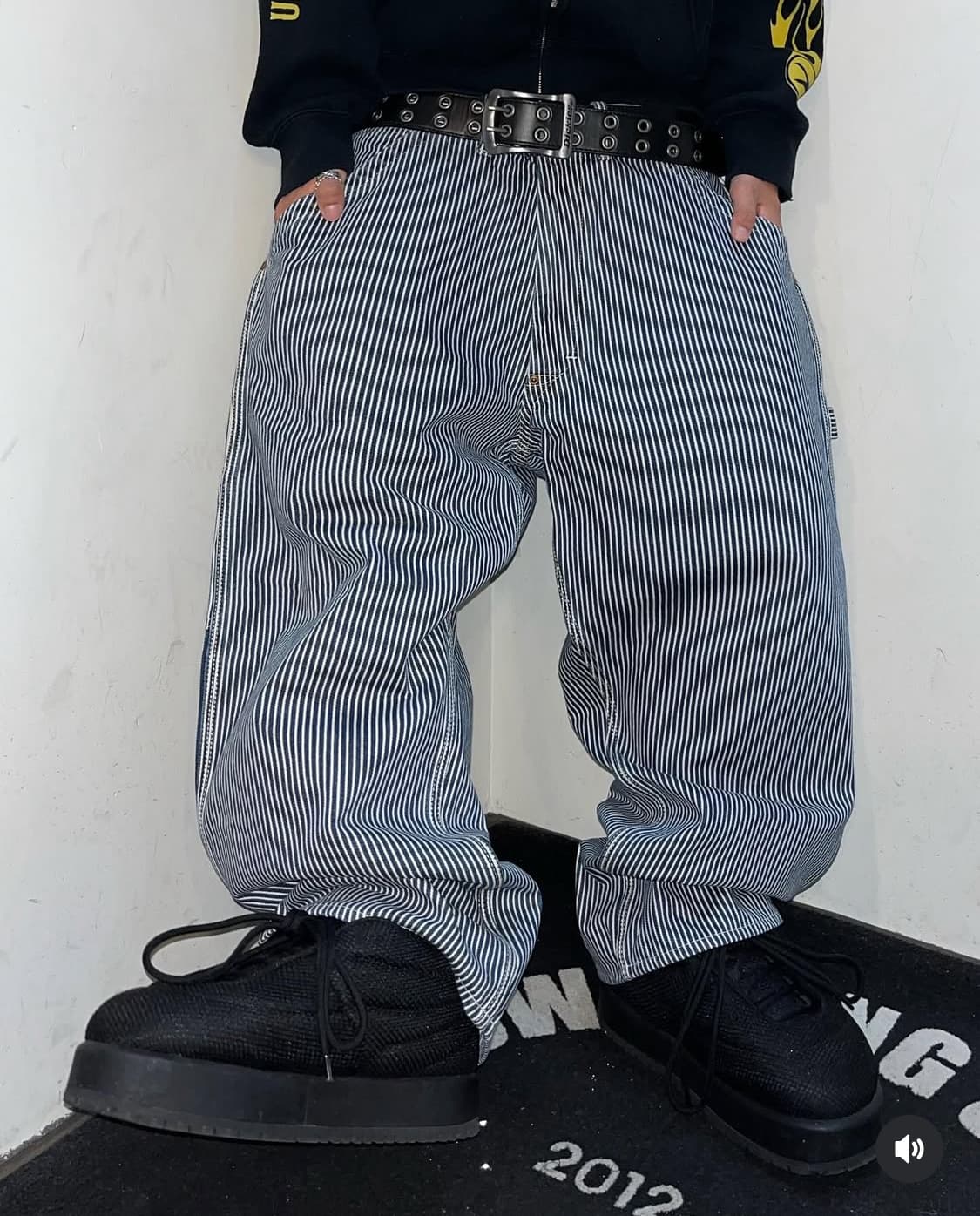 Bape Carpenter Stipe Denim Pants ⭐️Rare 상품이미지2