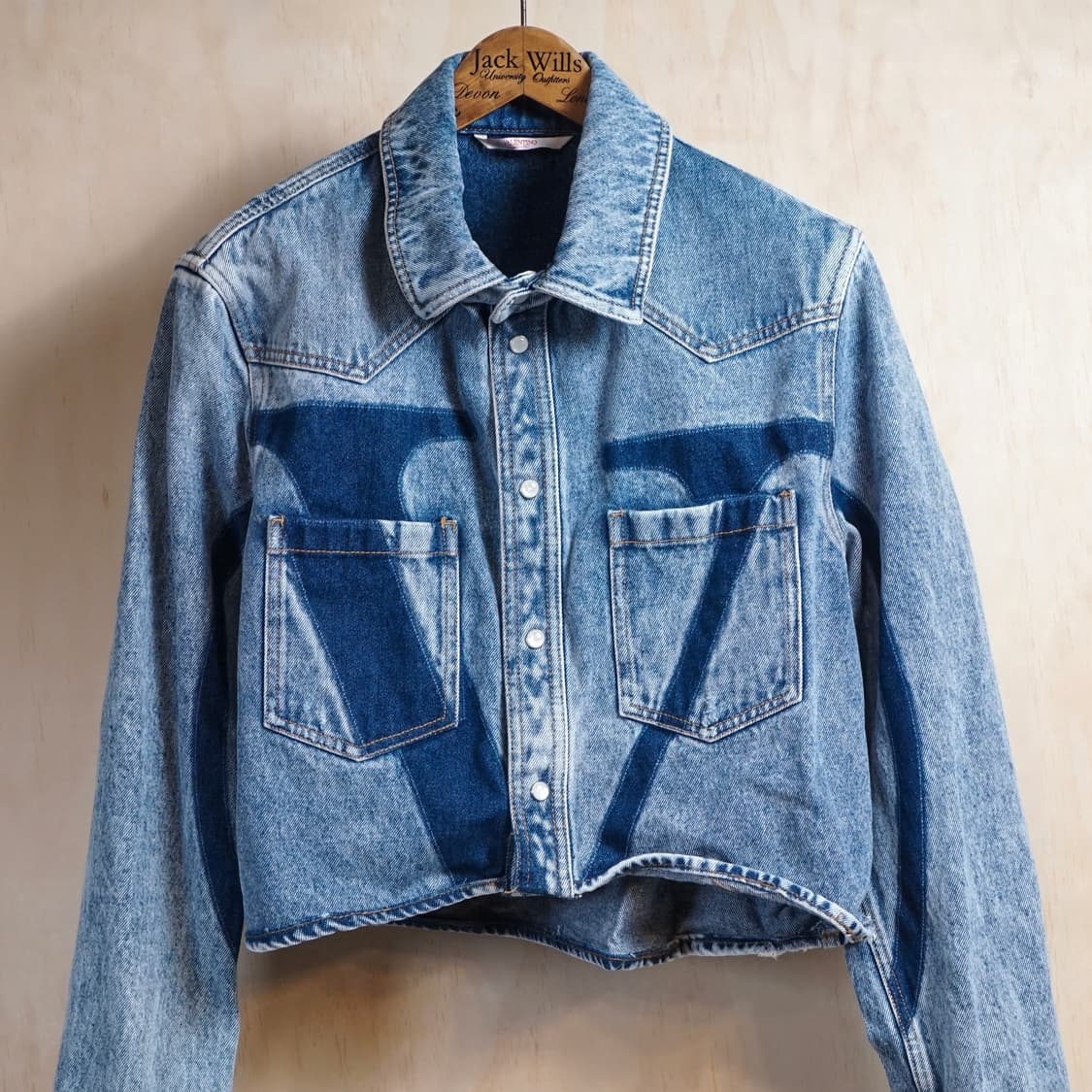 발렌티노 V 로고 데님 자켓 상품이미지1