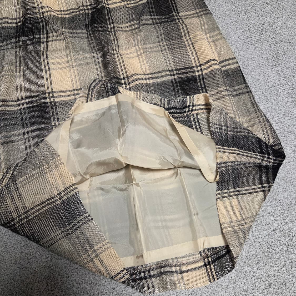 Blance 일본제 체크 시스루 스커트 27-28 상품이미지3