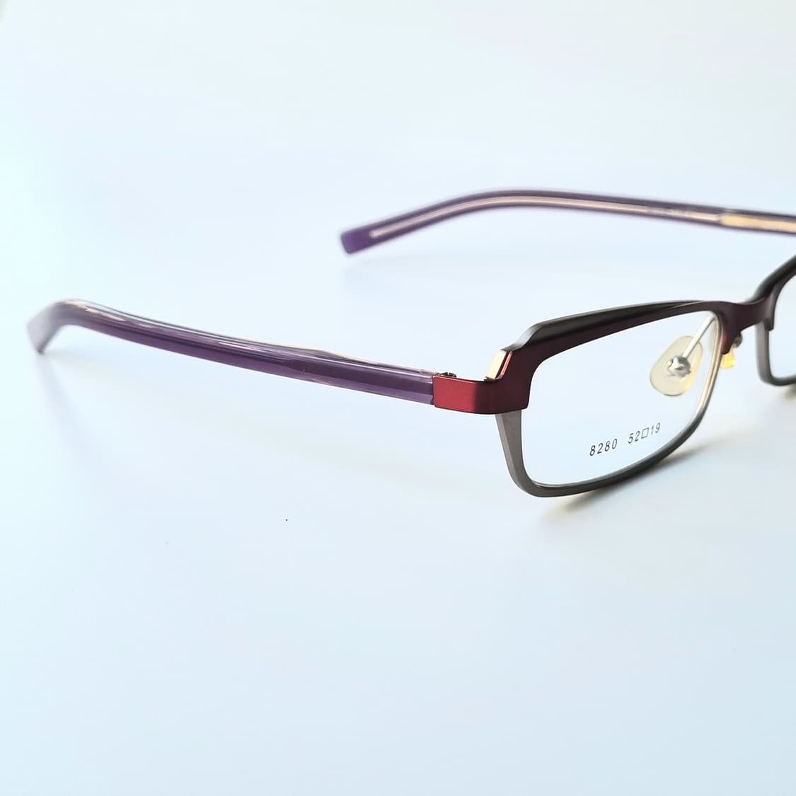 데드스탁  긱시크 사각 레드&실버 투톤 안경테 349 상품이미지6