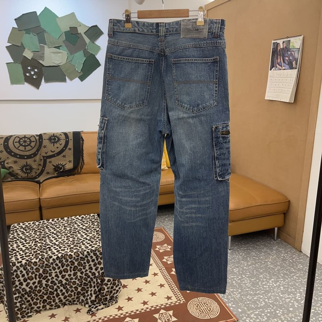 마자플라바 올드스쿨 스트릿 펑크 데님 카고팬츠 31인치 C09255 상품이미지4