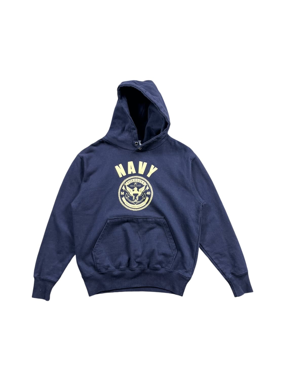 Vintage NAVY 프린팅 후드티  상품이미지1