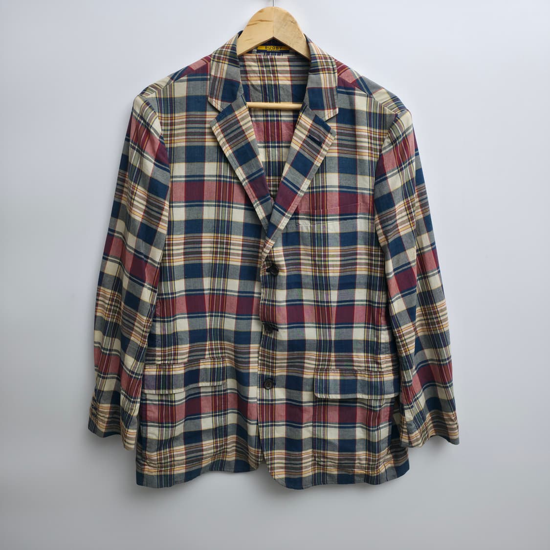 [XL] 폴로 랄프로렌 RUGBY 체크 블레이저 린넨 자켓 상품이미지1