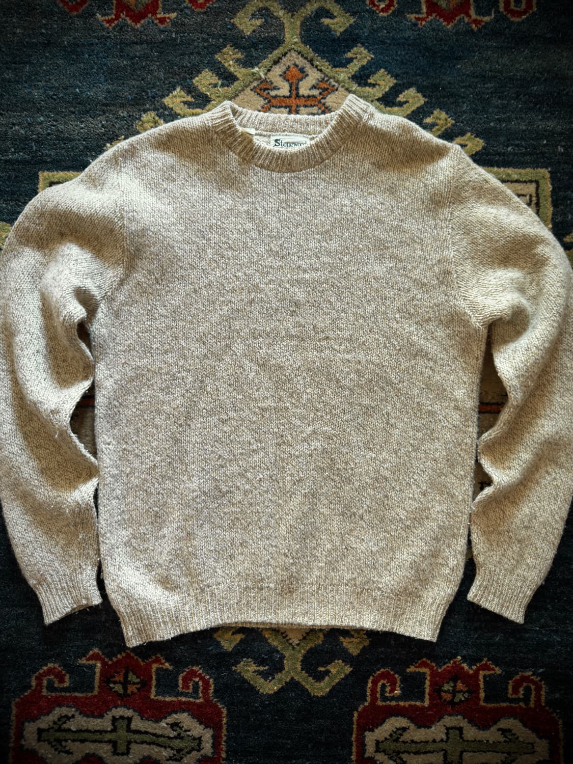 80s USA Stonewood wool nylon Knit 상품이미지3
