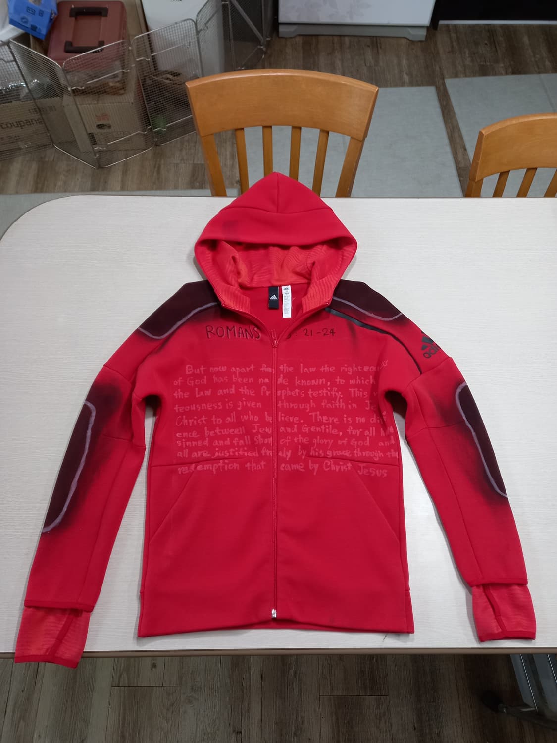 M95  adidas 스판 후드집업 커스텀 M-969 상품이미지1