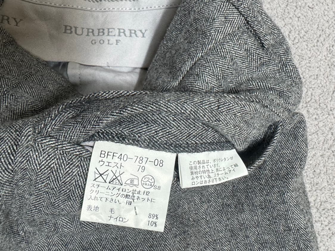 30-31 버버리 헤링본 체크 그레이 울팬츠 상품이미지3