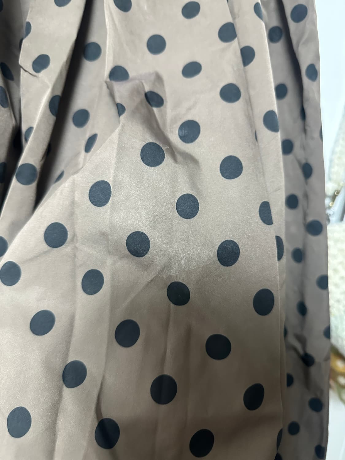 빈티지 도트 브라운 스커트 상품이미지2