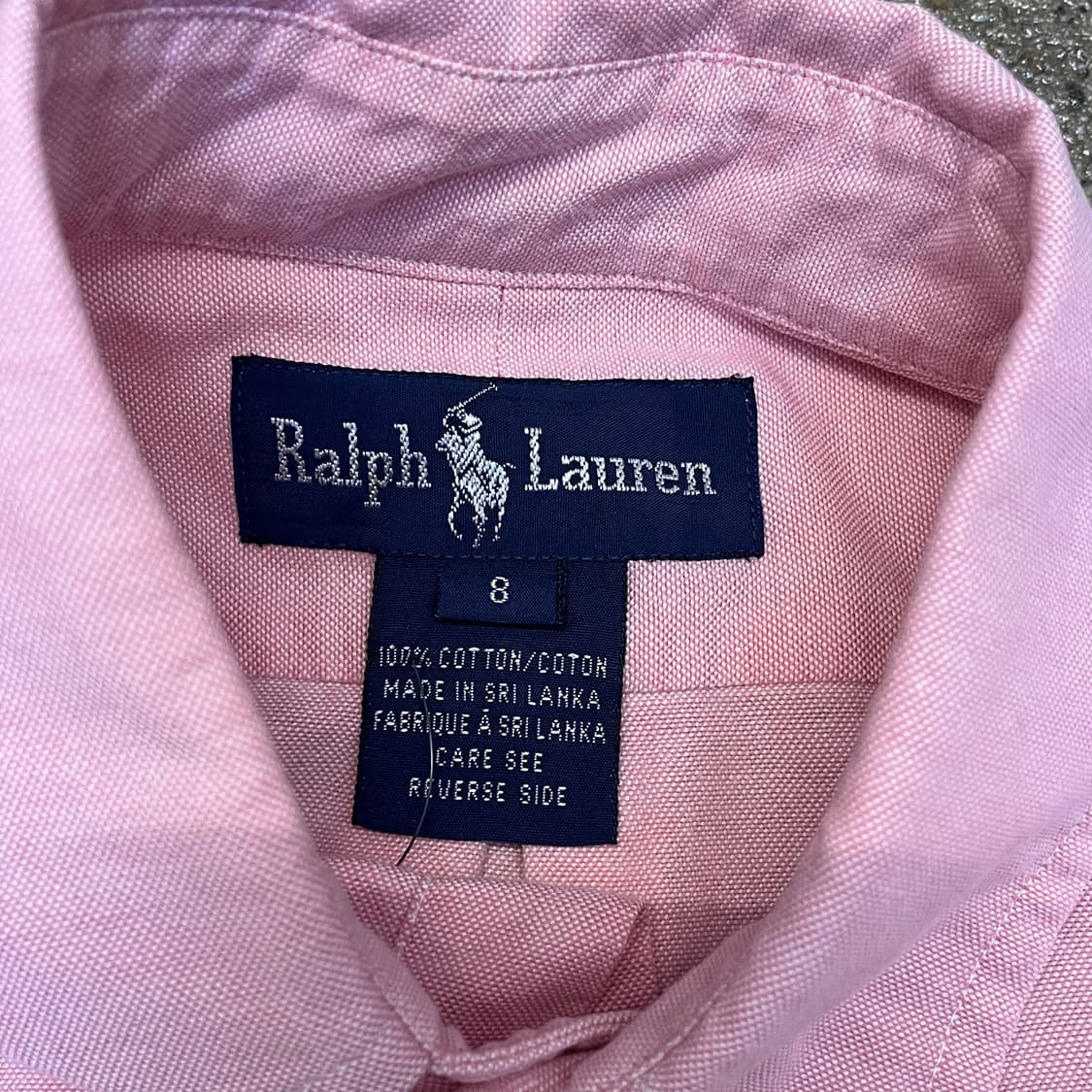 미국 빈티지 폴로 랄프로렌 핑크 긴팔 셔츠 상품이미지5