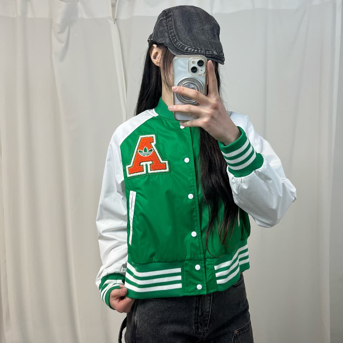 Adidas Green Varsity Bomber Jacket 상품이미지1