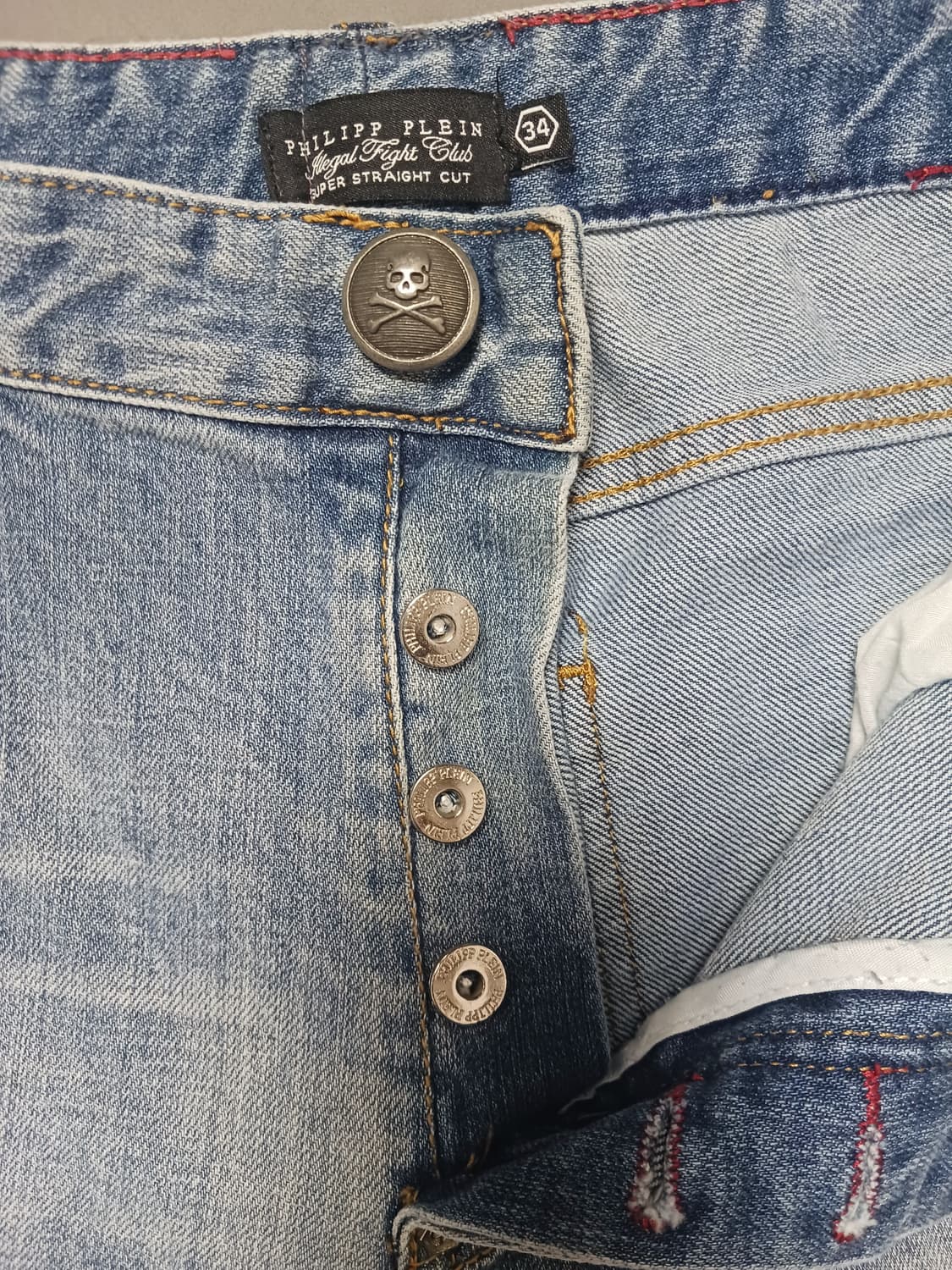 [34] 필립플레인 데미지 워싱 스트레이트진 청바지 상품이미지6