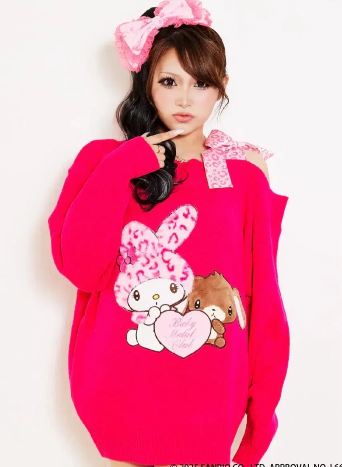 베이비메탈클럽 스핀즈 슈가바니즈 산리오 니트 원피스 상품이미지1