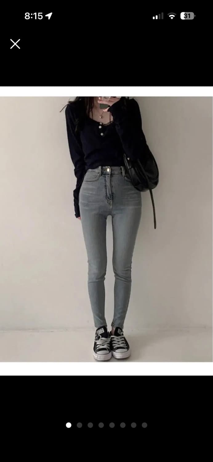 미니포에 먼트 스키니 데님팬츠 XS 새상품 메이드 스키니진 상품이미지1