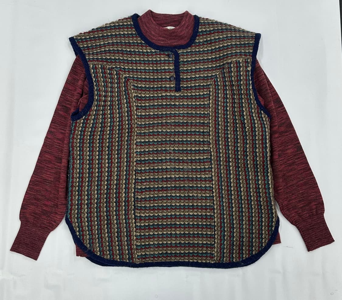 🍀하구미의 에스닉코디세트🍀 니트조끼 자수 모리걸 미디스커트  상품이미지3