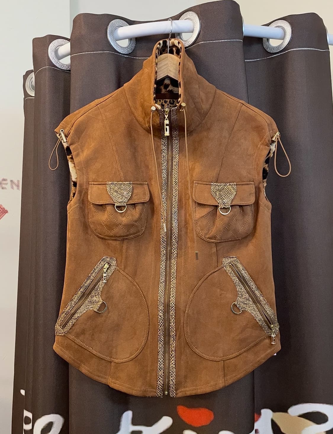 레오파드 스웨이드 베스트 [무배] 상품이미지4