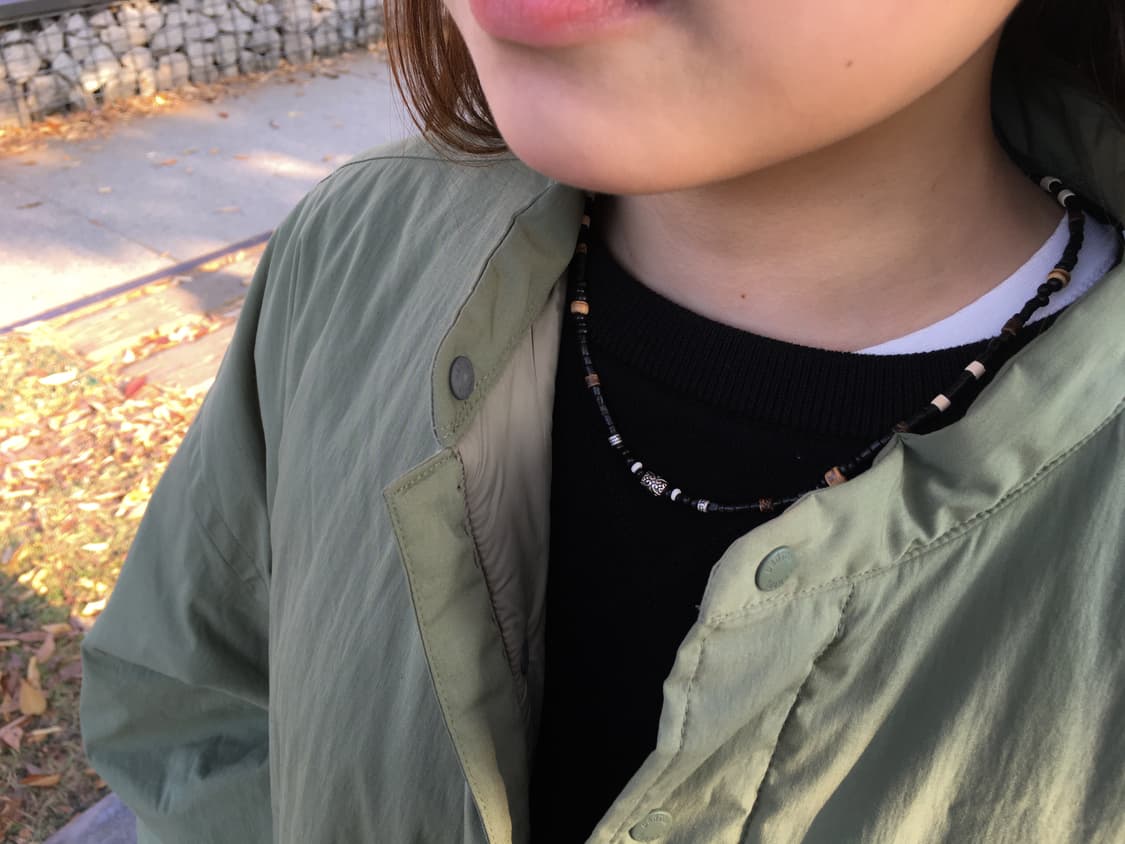 wood black necklace 상품이미지2