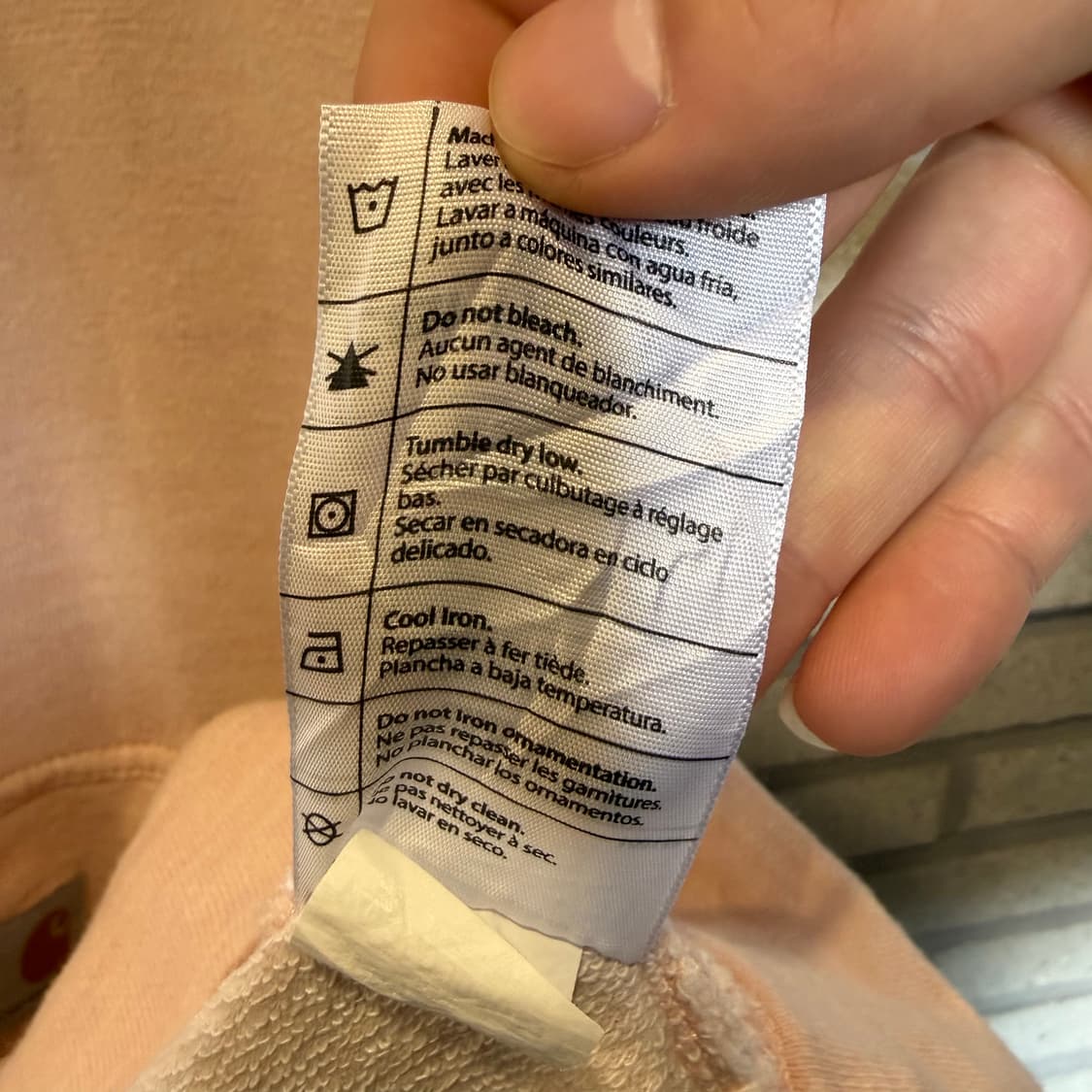 칼하트 오버핏 후드티 핑크 컬러 상품이미지5