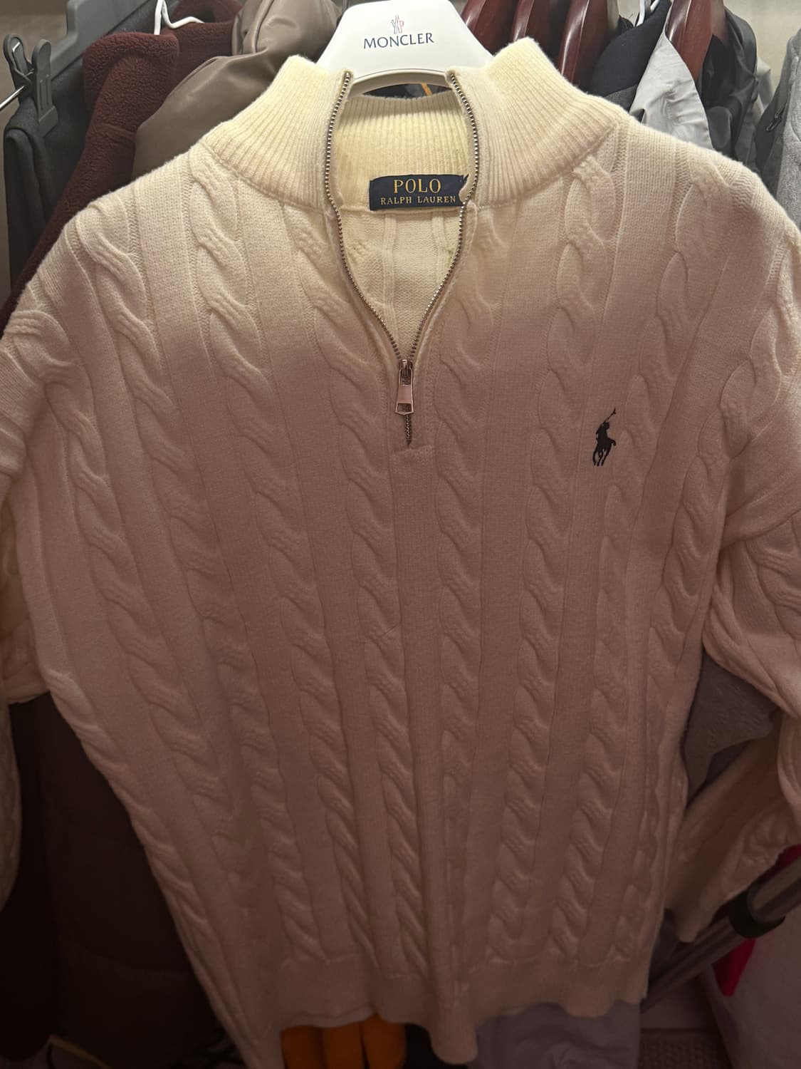 폴로 반집업 니트 판매합니다 상품이미지1