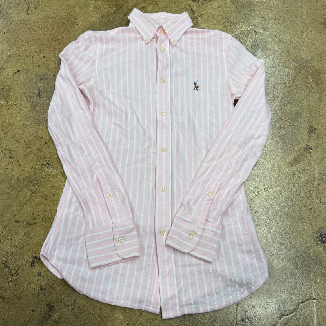 [정품/XS] 폴로 랄프로렌 스트라이프 셔츠 핑크 b15 상품이미지2