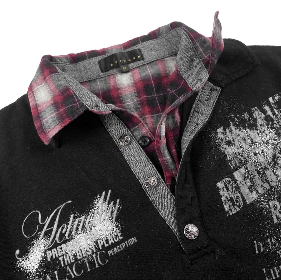 레이어드 펑크 카라 티셔츠 상품이미지3