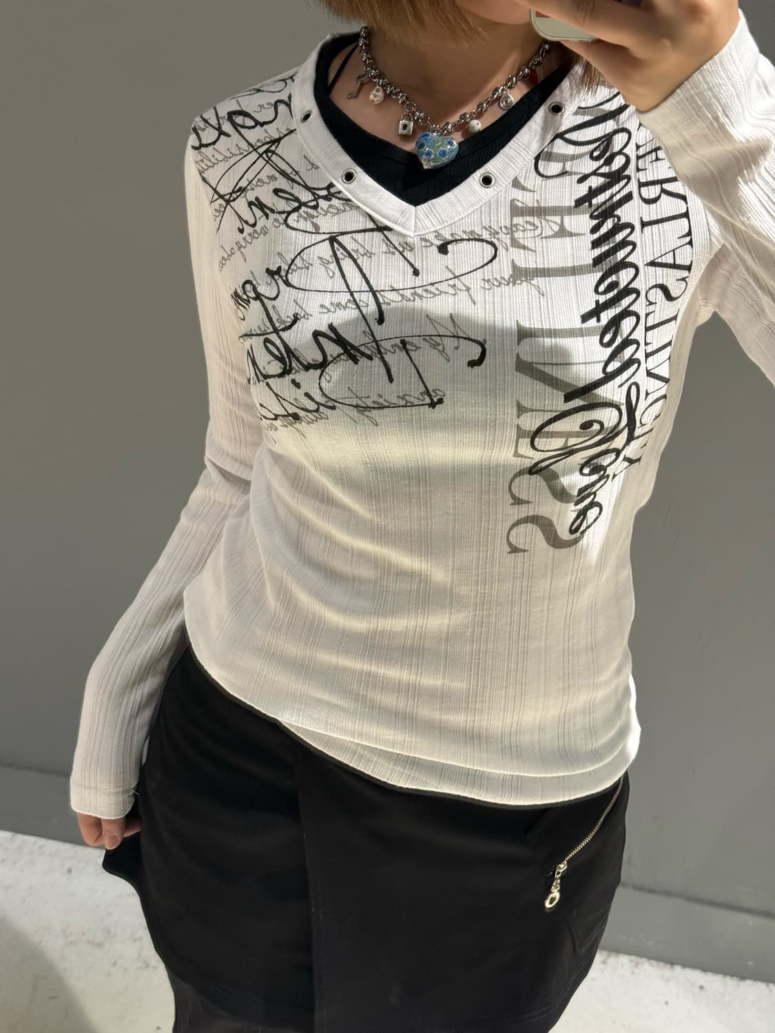 layered detail lettering long sleeve 상품이미지2