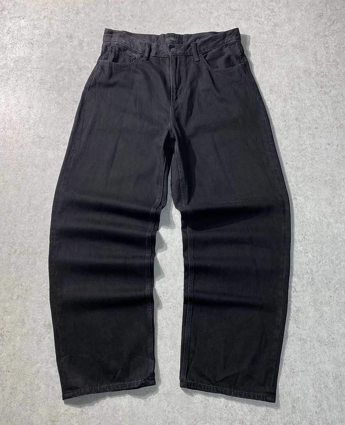 유니클로 블랙 와이드 데님 팬츠 32 상품이미지1