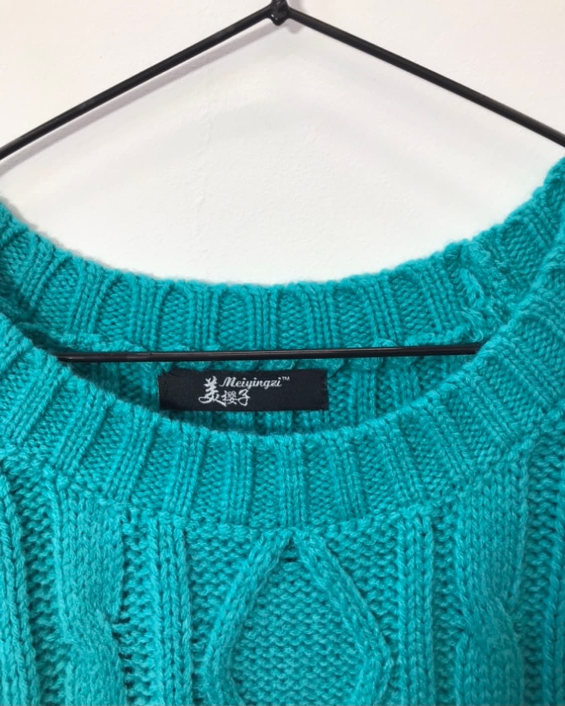 Jpn Mint Cable-Knit Crewneck Sweater 상품이미지3