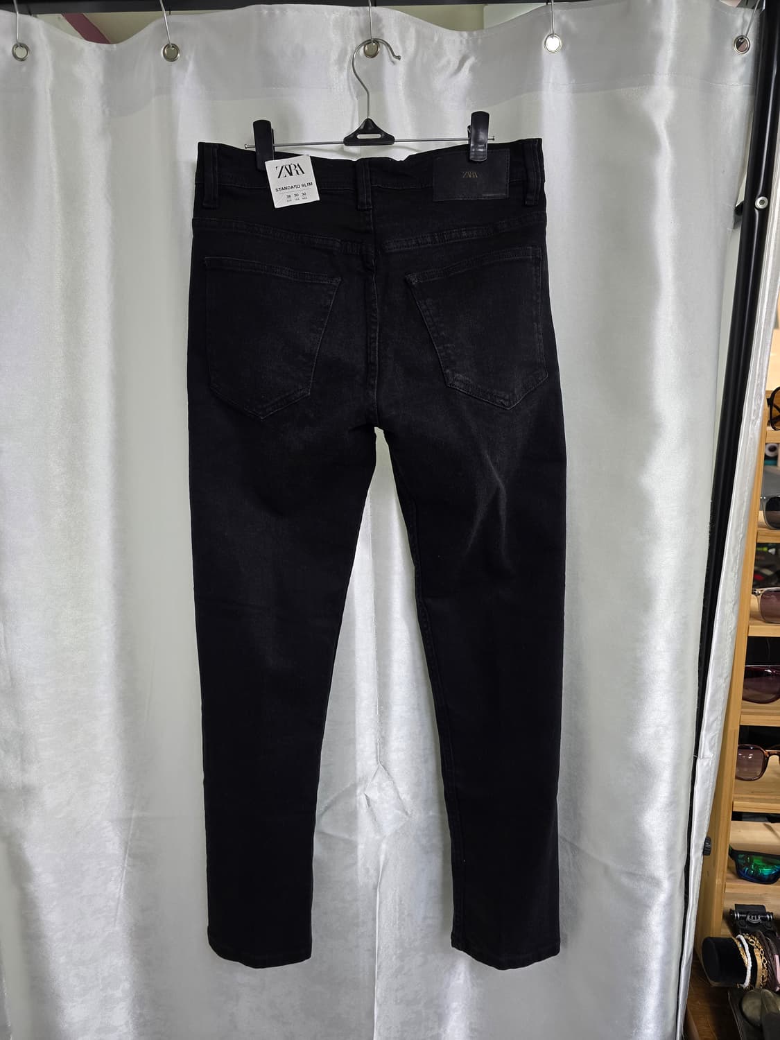 자라 블랙 데님 팬츠 (1446) 상품이미지2