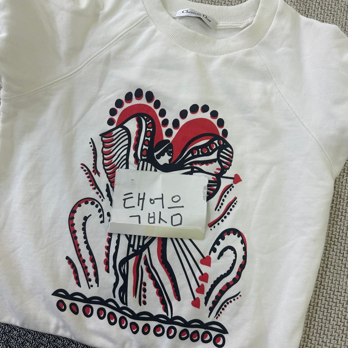 실측확인 빈티지 반소매 큐피돈 모티브 0416D 상품이미지3