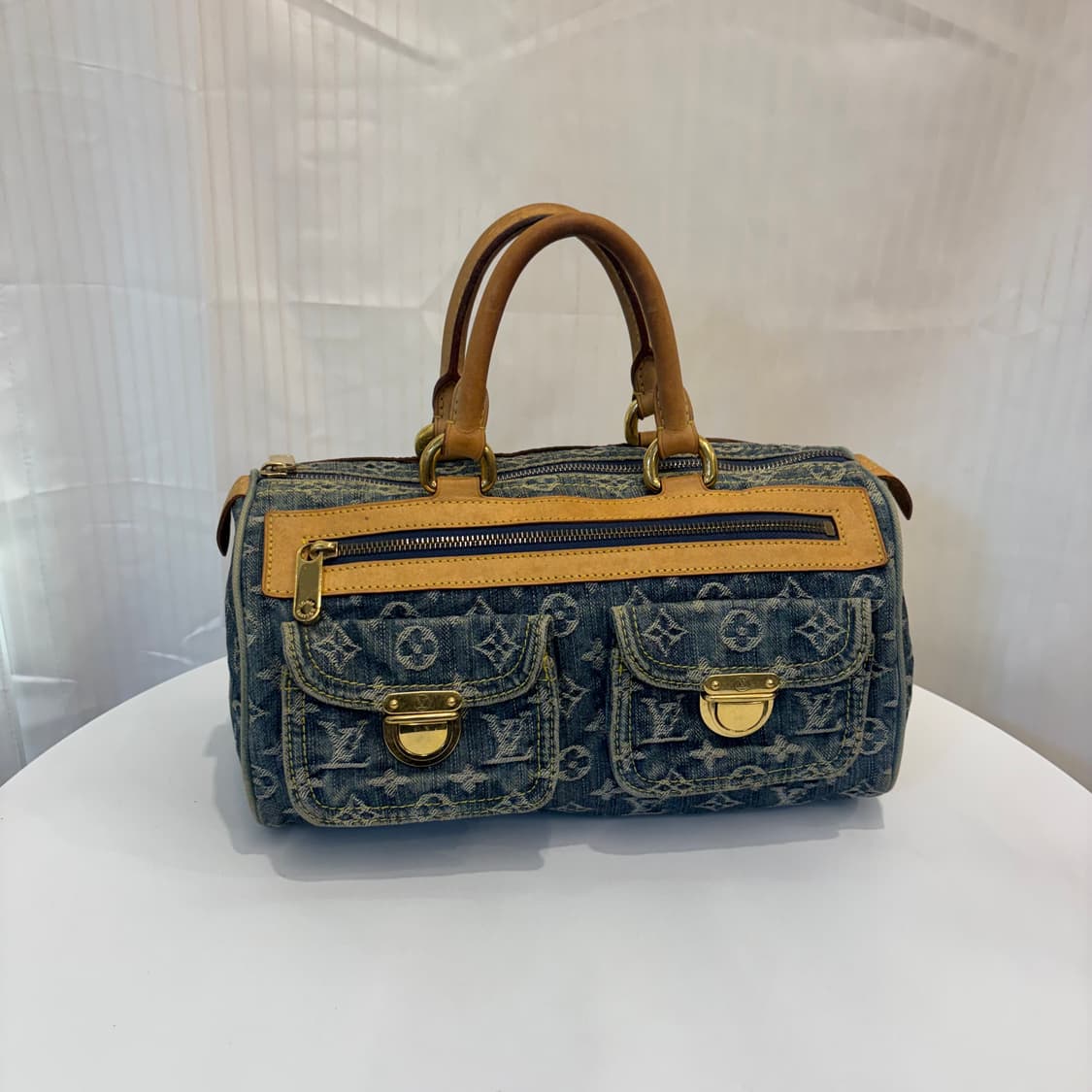 정품 루이비통 스피디30 데님 모노그램 토트백     상품이미지1