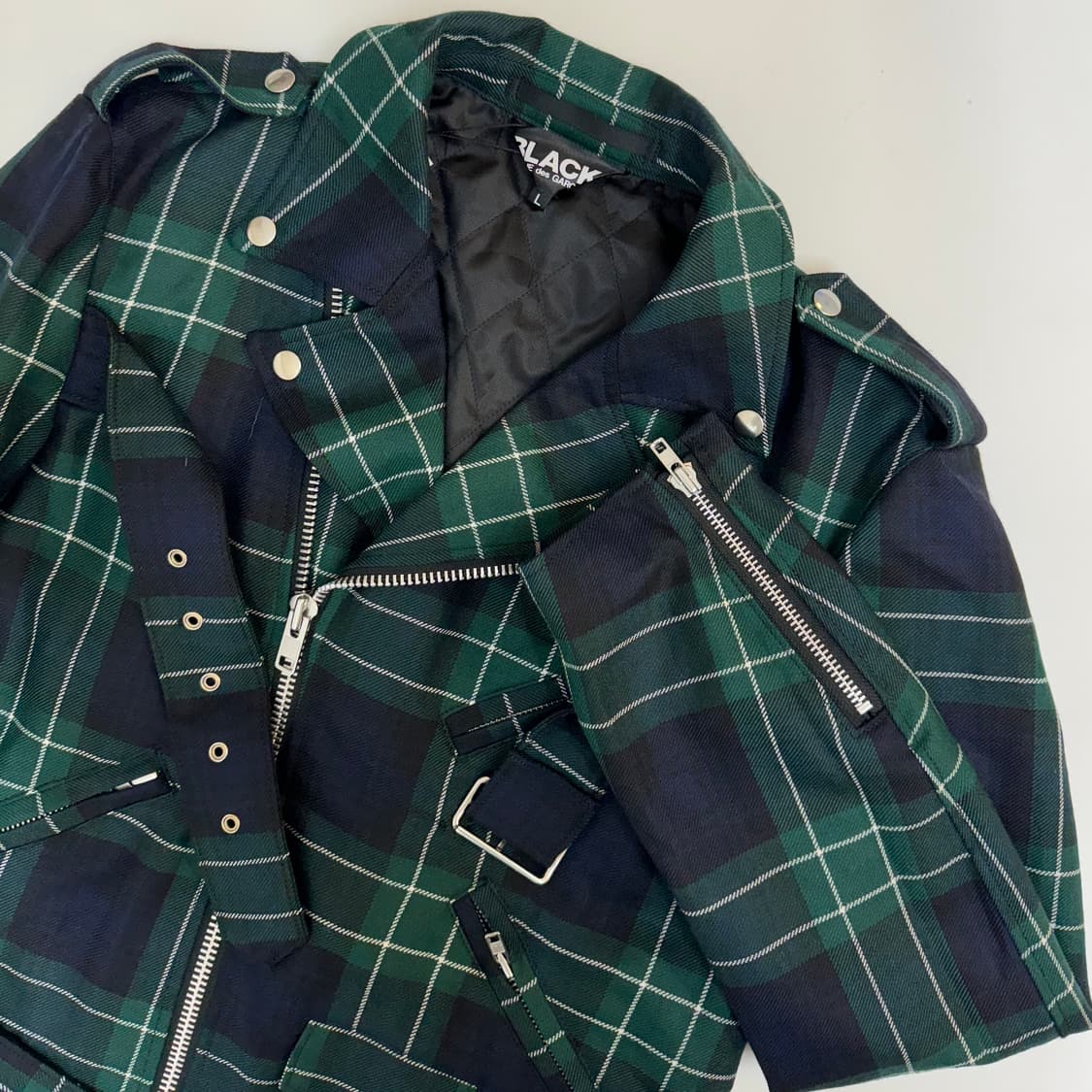 꼼데가르송 체크 모터사이클 자켓  상품이미지2