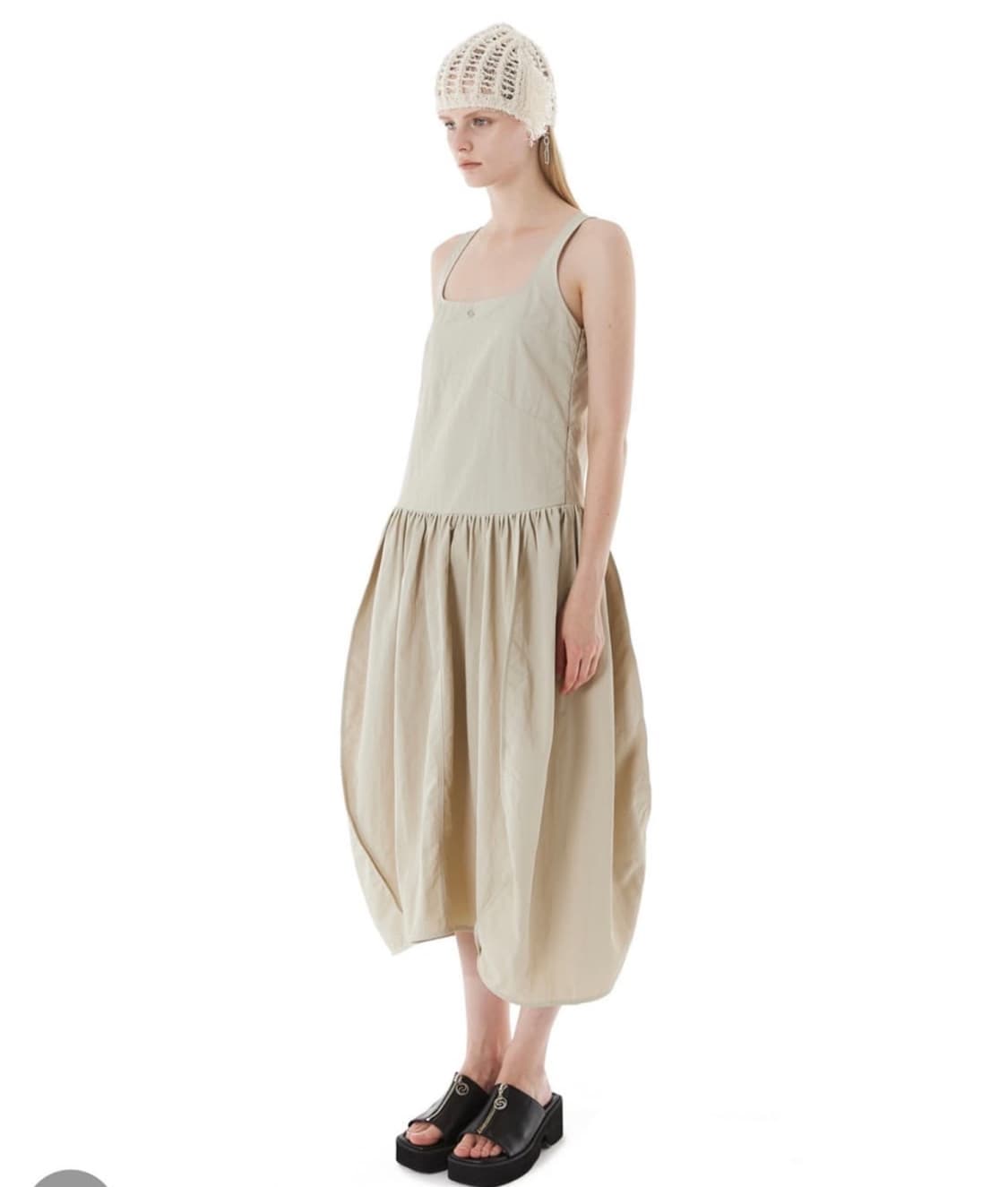 세릭 CERRIC 벌룬 헴라인 나일론 원피스 상품이미지2